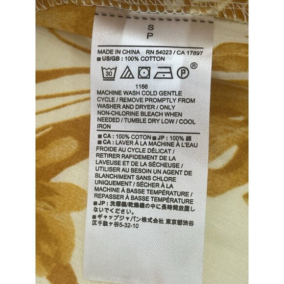 Banana Republic Women's Yellow Floral Blouse Size S - Picture 5 of 9